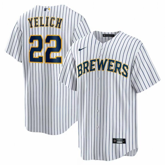 Christian Yelich Brewers Majestic Alternate Jersey - Picture 1 of 5
